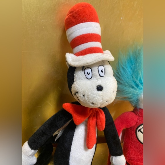 DR SEUSS VTG 2003 CAT IN THE HAT & THING 2 PLUSH OFFICIAL MOVIE MERCHANDISE - Picture 6 of 12
